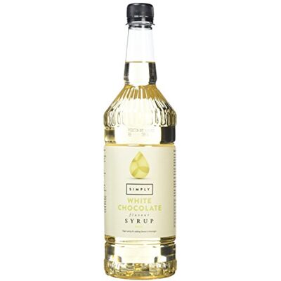 Simply White Chocolate Syrup, Vegan & Nut Free Flavoured Syrup for Coffee, Cocktails & Baking (1 Litre) Simply White Chocolate Syrup, Vegan & Nut Free Flavoured Syrup for Coffee, Cocktails & Baking (1 Litre)