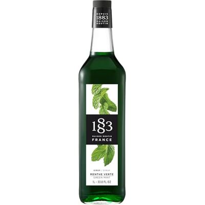 1883 MAISON ROUTIN Premium Green Mint Syrup, 1 Litre Glass Bottle Flavoured Syrup, For Coffee, Tea, Cocktails, Iced Drinks & Desserts, Made with Pure Cane Sugar, No Artificial Colours, Vegan 1883 MAISON ROUTIN Premium Green Mint Syrup, 1 Litre Glass Bottle Flavoured Syrup, For Coffee, Tea, Cocktails, Iced Drinks & Desserts, Made with Pure Cane Sugar, No Artificial Colours, Vegan