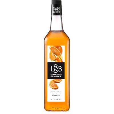 1883 MAISON ROUTIN Premium Orange Syrup Made with Pure Cane Sugar for Cocktails, Mocktails & Sodas Zesty Citrus Flavour, No Preservatives 1L Glass Bottle 1883 MAISON ROUTIN Premium Orange Syrup Made with Pure Cane Sugar for Cocktails, Mocktails & Sodas Zesty Citrus Flavour, No Preservatives 1L Glass Bottle