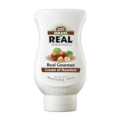 Reàl Infused Exotics Reàl Syrup Cream of Hazelnut Syrup Hazelnut 500ml Hazelnut Syrup, 500ml Bottle, Hazelnut Puree Reàl Infused Exotics Reàl Syrup Cream of Hazelnut Syrup Hazelnut 500ml Hazelnut Syrup, 500ml Bottle, Hazelnut Puree