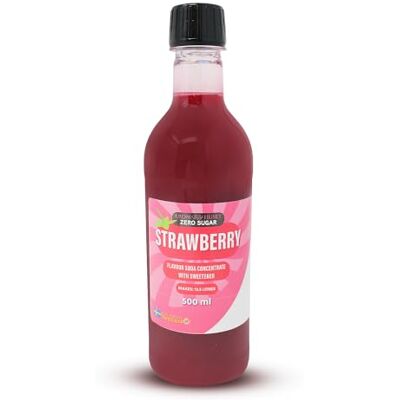Aromhuset Zero Strawberry Soda Syrup Concentrate 500 ml from Make 12.5 Litres of Sugar-Free Soft Drink by Adding Flavouring to Carbonated Sparkling Fizzy Water (Zero Strawberry) Aromhuset Zero Strawberry Soda Syrup Concentrate 500 ml from Make 12.5 Litres of Sugar-Free Soft Drink by Adding Flavouring to Carbonated Sparkling Fizzy Water (Zero Strawberry)