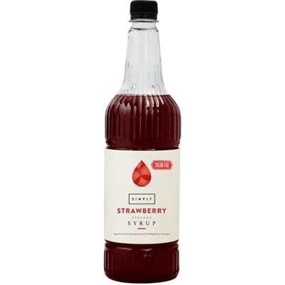 Simply Sugar Free Strawberry Syrup (1 Litre) Low Calorie, Vegan & Nut Free Flavoured Syrup for Coffee, Cocktails & Baking Simply Sugar Free Strawberry Syrup (1 Litre) Low Calorie, Vegan & Nut Free Flavoured Syrup for Coffee, Cocktails & Baking