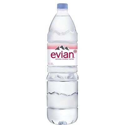 evian Mineral water 6 PET bottles x 1.5 litres. evian Mineral water 6 PET bottles x 1.5 litres.
