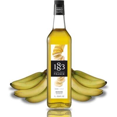 1883 MAISON ROUTIN Premium Banana Syrup – Flavoured Coffee Syrup for Cocktails, Milkshakes and Baking – Vegan-Friendly, No Preservatives – 1L Glass Bottle 1883 MAISON ROUTIN Premium Banana Syrup – Flavoured Coffee Syrup for Cocktails, Milkshakes and Baking – Vegan-Friendly, No Preservatives – 1L Glass Bottle