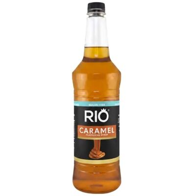 Rio Sugar-Free Caramel Coffee Syrup, 1 Litre Zero Calories, Vegan, Keto SUGAR-FREE & ZERO CALORIES Rich, buttery caramel flavour with none of the sugar, sweetened with sucralose Rio Sugar-Free Caramel Coffee Syrup, 1 Litre Zero Calories, Vegan, Keto SUGAR-FREE & ZERO CALORIES Rich, buttery caramel flavour with none of the sugar, sweetened with sucralose