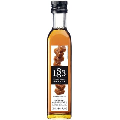 1883 MAISON ROUTIN Premium Salted Caramel Syrup, 250ml Glass Bottle Flavoured Syrup, For Coffee, Tea, Cocktails, Iced Drinks & Desserts, Made with Pure Cane Sugar, No Artificial Colours, Vegan 1883 MAISON ROUTIN Premium Salted Caramel Syrup, 250ml Glass Bottle Flavoured Syrup, For Coffee, Tea, Cocktails, Iced Drinks & Desserts, Made with Pure Cane Sugar, No Artificial Colours, Vegan