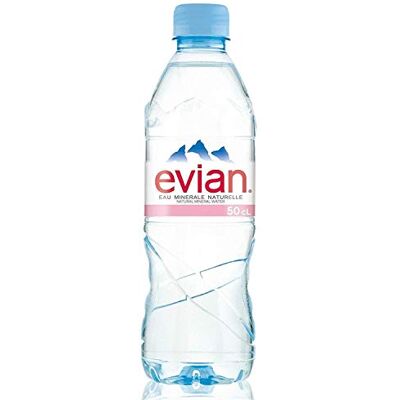 evian 022071 (500ml) Natural Mineral Water Bottle Plastic (1 x Pack of 24 Water Bottles) evian 022071 (500ml) Natural Mineral Water Bottle Plastic (1 x Pack of 24 Water Bottles)