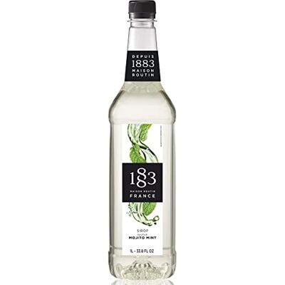 1883 MAISON ROUTIN Premium Mojito Mint Syrup Refreshing Herbal Flavour for Cocktails, Lemonades and Mocktails Vegan-Friendly, No Preservatives 1L PET Bottle 1883 MAISON ROUTIN Premium Mojito Mint Syrup Refreshing Herbal Flavour for Cocktails, Lemonades and Mocktails Vegan-Friendly, No Preservatives 1L PET Bottle