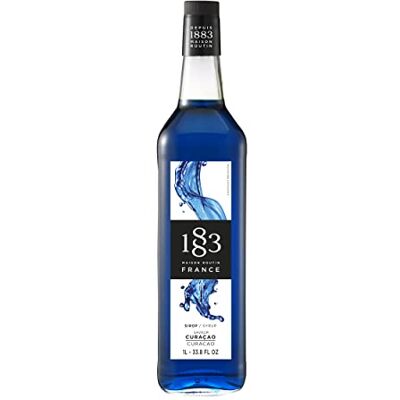 1883 MAISON ROUTIN Premium Blue Curaçao Syrup – Bold Citrus Flavour For Cocktails, Mocktails & Tropical Mixes, Natural Colour Base, Allergen-Free, Vegan-Friendly, 1L Glass Bottle 1883 MAISON ROUTIN Premium Blue Curaçao Syrup – Bold Citrus Flavour For Cocktails, Mocktails & Tropical Mixes, Natural Colour Base, Allergen-Free, Vegan-Friendly, 1L Glass Bottle