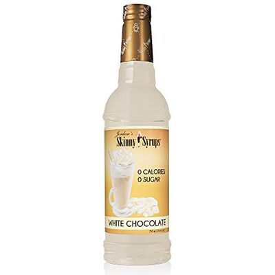 Jordan's Skinny Syrups Mixes Sugar Free White Chocolate Syrup Zero Calories, Zero Sugar, Zero Carbs For Coffee, Tea, Lattes 1 Bottle (750 mL) Jordan's Skinny Syrups Mixes Sugar Free White Chocolate Syrup Zero Calories, Zero Sugar, Zero Carbs For Coffee, Tea, Lattes 1 Bottle (750 mL)