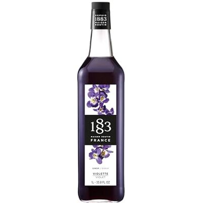 1883 MAISON ROUTIN Premium Violet Syrup Made with Pure Cane Sugar for Cocktails, Lattes & Mocktails Floral Flavour, No Preservatives 1L Glass Bottle 1883 MAISON ROUTIN Premium Violet Syrup Made with Pure Cane Sugar for Cocktails, Lattes & Mocktails Floral Flavour, No Preservatives 1L Glass Bottle