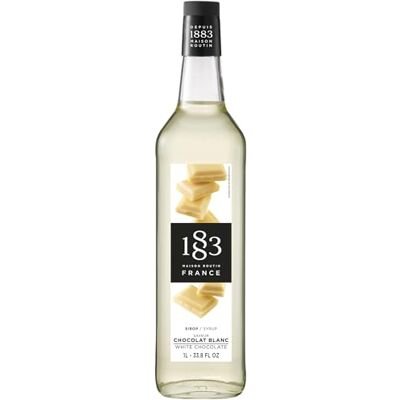 1883 MAISON ROUTIN Premium White Chocolate Syrup, 1 Litre Glass Bottle Flavoured Syrup, For Coffee, Tea, Cocktails, Iced Drinks & Desserts, Made with Pure Cane Sugar, No Artificial Colours, Vegan 1883 MAISON ROUTIN Premium White Chocolate Syrup, 1 Litre Glass Bottle Flavoured Syrup, For Coffee, Tea, Cocktails, Iced Drinks & Desserts, Made with Pure Cane Sugar, No Artificial Colours, Vegan
