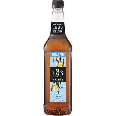 1883 MAISON ROUTIN Premium Sugar-Free Vanilla Syrup, 1 Litre PET Bottle Flavoured Syrup, For Coffee, Tea, Cocktails, Iced Drinks & Desserts, Made with Pure Cane Sugar, No Artificial Colours, Vegan 1883 MAISON ROUTIN Premium Sugar-Free Vanilla Syrup, 1 Litre PET Bottle Flavoured Syrup, For Coffee, Tea, Cocktails, Iced Drinks & Desserts, Made with Pure Cane Sugar, No Artificial Colours, Vegan