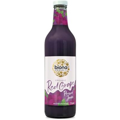 Biona Organic Red Grape Juice 750ml, Pack of 6 Immediately Pressed After Harvest Recyclable Glass Bottle Serve Over Ice Or Top With Sparkling Water Biona Organic Red Grape Juice 750ml, Pack of 6 Immediately Pressed After Harvest Recyclable Glass Bottle Serve Over Ice Or Top With Sparkling Water