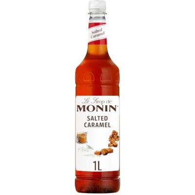 Monin Premium Salted Caramel Syrup 1L, for Coffee, Frappes, Cocktails Vegan-friendly, latte creation, cocktail mixer, bar and cafe essential, dessert drizzle, hot and cold drinks, made in France Monin Premium Salted Caramel Syrup 1L, for Coffee, Frappes, Cocktails Vegan-friendly, latte creation, cocktail mixer, bar and cafe essential, dessert drizzle, hot and cold drinks, made in France