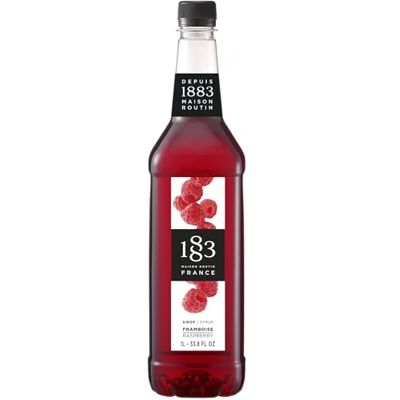 1883 MAISON ROUTIN Premium Raspberry Syrup, 1 Litre PET Bottle Flavoured Syrup, For Coffee, Tea, Cocktails, Iced Drinks & Desserts, Made with Pure Cane Sugar, No Artificial Colours, Vegan 1883 MAISON ROUTIN Premium Raspberry Syrup, 1 Litre PET Bottle Flavoured Syrup, For Coffee, Tea, Cocktails, Iced Drinks & Desserts, Made with Pure Cane Sugar, No Artificial Colours, Vegan