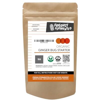 Good Gut Tribe Freshly Fermented Organic & Vegan Friendly Ginger Beer Starter Culture, Ginger Bug Style Good Gut Tribe Freshly Fermented Organic & Vegan Friendly Ginger Beer Starter Culture, Ginger Bug Style