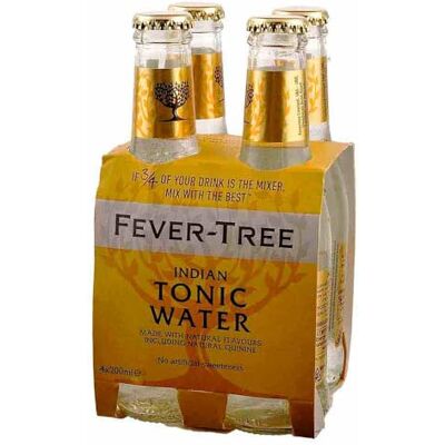FEVER-TREE Premium Indian Tonic Water 4 Bottles, 200 ml FEVER-TREE Premium Indian Tonic Water 4 Bottles, 200 ml