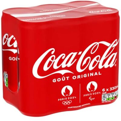 Coca-Cola Original Pack of 6 x 33 cl Cans Coca-Cola Original Pack of 6 x 33 cl Cans