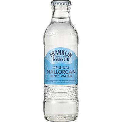 Franklin & Sons Original Mallorcan Tonic Water 24 x 200ml Bottle Case Citrus and light herb notes, Lake District water, premium mixer, flavoured tonic, fizzier for longer, perfect G&T Franklin & Sons Original Mallorcan Tonic Water 24 x 200ml Bottle Case Citrus and light herb notes, Lake District water, premium mixer, flavoured tonic, fizzier for longer, perfect G&T