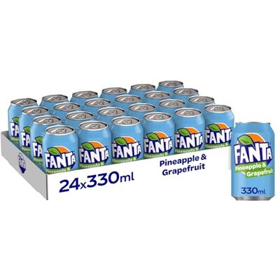 Fanta - Pineapple & Grapefruit - 330ml - Soft drink Fanta - Pineapple & Grapefruit - 330ml - Soft drink
