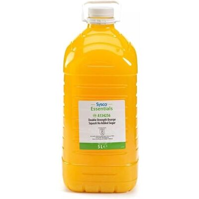 Sysco Essentials Double Strength Orange Squash No Added Sugar 5 Litre – Concentrated Orange Drink – Catering Size Sysco Essentials Double Strength Orange Squash No Added Sugar 5 Litre – Concentrated Orange Drink – Catering Size
