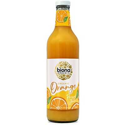 Biona Organic Orange Juice 750ml, Pack of 6 Immediately Pressed After Harvest Recyclable Glass Bottle Not From Concentrate No Added Sugar Vegan Biona Organic Orange Juice 750ml, Pack of 6 Immediately Pressed After Harvest Recyclable Glass Bottle Not From Concentrate No Added Sugar Vegan
