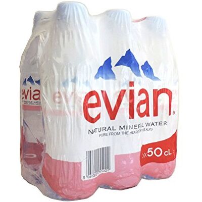 Evian Natural Still Mineral Water (500ml) Pack of 6 Evian Natural Still Mineral Water (500ml) Pack of 6