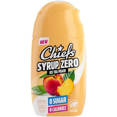 Chiefs Syrup, Zero Calorie Syrup with Real Fruit Extracts, Peach Ice Tea, 65 ml More than 8 l Softdrink Zero Added Sugars Chiefs Syrup, Zero Calorie Syrup with Real Fruit Extracts, Peach Ice Tea, 65 ml More than 8 l Softdrink Zero Added Sugars
