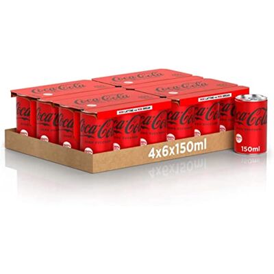 Coca-Cola 24 x Coca Cola Zero Sugar mini cans, carbonated drink, 150 ml, soft drink Coca-Cola 24 x Coca Cola Zero Sugar mini cans, carbonated drink, 150 ml, soft drink