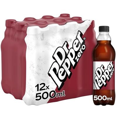 Dr Pepper PET Cola Zero 500 ml (Pack of 12) Dr Pepper PET Cola Zero 500 ml (Pack of 12)