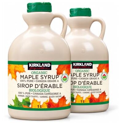KIRKLAND Maple Syrup, 100% Pure and Natural, Grade A , Taste 1L (case of 5) KIRKLAND Maple Syrup, 100% Pure and Natural, Grade A , Taste 1L (case of 5)