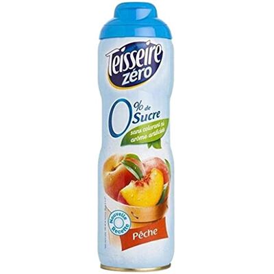 Teisseire Sirop Teisseire Zero Sugar Syrup Peach 60cl (Pack of Teisseire Sirop Teisseire Zero Sugar Syrup Peach 60cl (Pack of