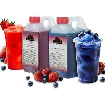 Bacchus Brew Slush Syrup for Ninja Slushie Machine 4×0,75L (1:5) Strawberry & Blue Raspberry Syrup – Slushy Syrup Pack for Slush Maker & Slush Puppy Machine – Slushie Syrup for Slushie Cup Bacchus Brew Slush Syrup for Ninja Slushie Machine 4×0,75L (1:5) Strawberry & Blue Raspberry Syrup – Slushy Syrup Pack for Slush Maker & Slush Puppy Machine – Slushie Syrup for Slushie Cup