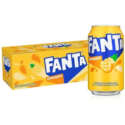 Fanta Pineapple 12 FL OZ (355ml) 12 Cans Fanta Pineapple 12 FL OZ (355ml) 12 Cans