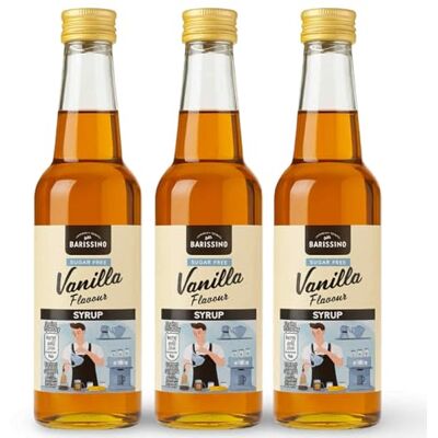 LUNEXA Bundle – 3 x Barissimo Sugar Free Vanilla Flavour Syrup 250ml Coffee Syrup for Drinks, Desserts & Baking LUNEXA Bundle – 3 x Barissimo Sugar Free Vanilla Flavour Syrup 250ml Coffee Syrup for Drinks, Desserts & Baking
