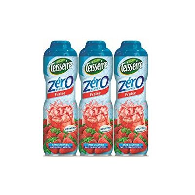 Teisseire Pack of 3 syrups 0% sugar strawberry 3 x 600ml Teisseire Pack of 3 syrups 0% sugar strawberry 3 x 600ml