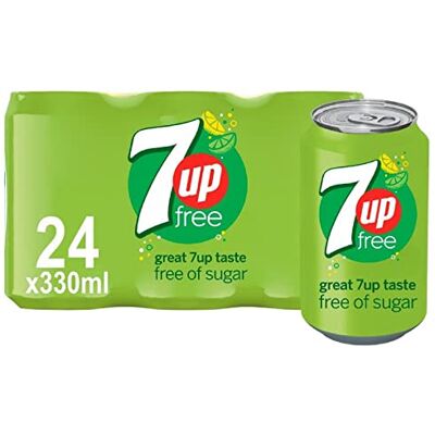 Pepsi 7UP Sugar Free Cans 24 x 330 ML Pepsi 7UP Sugar Free Cans 24 x 330 ML