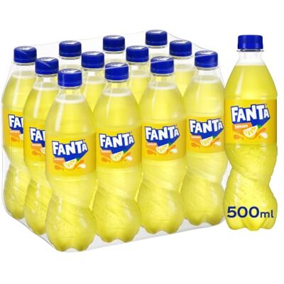 Fanta Lemon Soft Drink Bottles, 12 x 500 mL Fanta Lemon Soft Drink Bottles, 12 x 500 mL