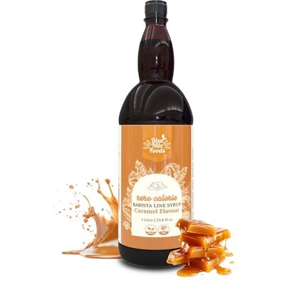 Blue Nile Foods Barista Caramel Coffee Syrup, Sugar Free Syrup, Keto Friendly Coffee Gift, Calorie/Sugar Free Coffee Syrups for Coffee Drinks (Hot/Iced), 1L Blue Nile Foods Barista Caramel Coffee Syrup, Sugar Free Syrup, Keto Friendly Coffee Gift, Calorie/Sugar Free Coffee Syrups for Coffee Drinks (Hot/Iced), 1L