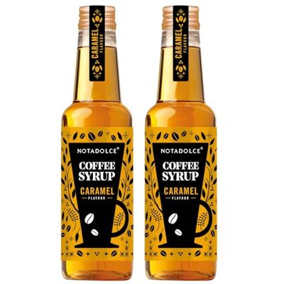 Gifty Goodness Notadolce Caramel Coffee Syrup 2 Pack – 2 x 250ml – Sweet Caramel Flavour Syrup for Coffee, Desserts & Drinks – Includes Shopping List Gifty Goodness Notadolce Caramel Coffee Syrup 2 Pack – 2 x 250ml – Sweet Caramel Flavour Syrup for Coffee, Desserts & Drinks – Includes Shopping List