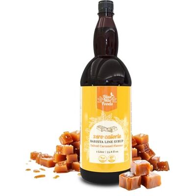 Blue Nile Foods Barista Salted Caramel Coffee Syrup, Zero Sugar, Keto Friendly, Calorie/Sugar Free Syrups for Drinks, Cooking, Hot/Iced Coffee Syrup, 1L Blue Nile Foods Barista Salted Caramel Coffee Syrup, Zero Sugar, Keto Friendly, Calorie/Sugar Free Syrups for Drinks, Cooking, Hot/Iced Coffee Syrup, 1L