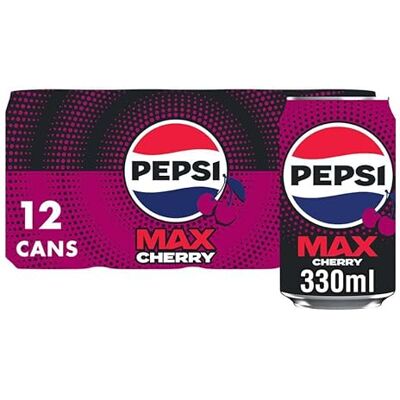 Pepsi Max Cherry No Sugar 12 x 330ml cans Pepsi Max Cherry No Sugar 12 x 330ml cans