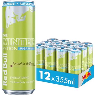 Red Bull Winter Edition Sugarfree Pistachio & Berries Energy Drink 355ml 12 Pack Red Bull Winter Edition Sugarfree Pistachio & Berries Energy Drink 355ml 12 Pack