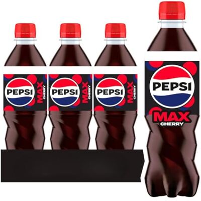 Pepsi Max Cherry No Sugar Cola Bottle 12 x 500ml Pepsi Max Cherry No Sugar Cola Bottle 12 x 500ml