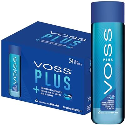 Voss Water, UK Plus, Artesian Still Water with Aquamin, Minerals and Electrolytes, Bulk pack of 24 x 500 ml Voss Water, UK Plus, Artesian Still Water with Aquamin, Minerals and Electrolytes, Bulk pack of 24 x 500 ml