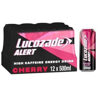 Lucozade Alert Energy Drink Cherry Blast 500ml (Pack of 12) Lucozade Alert Energy Drink Cherry Blast 500ml (Pack of 12)