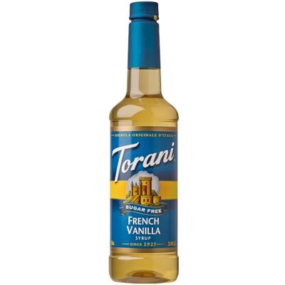 Torani French Vanilla Sugar Free Coffee Syrup (750ml) – Zero Calorie French Vanilla Syrup for Coffee, Hot Chocolate & Protein Shakes – No Sugar – Ideal for Drinks and Desserts Torani French Vanilla Sugar Free Coffee Syrup (750ml) – Zero Calorie French Vanilla Syrup for Coffee, Hot Chocolate & Protein Shakes – No Sugar – Ideal for Drinks and Desserts