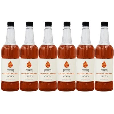Simply Salted Caramel Syrup (Pack of 6 x 1 Litre) Vegan & Nut Free Flavoured Syrup for Coffee, Cocktails & Baking Simply Salted Caramel Syrup (Pack of 6 x 1 Litre) Vegan & Nut Free Flavoured Syrup for Coffee, Cocktails & Baking