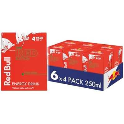Red Bull Energy Drink Red Edition Watermelon 4 x 250ml (Pack of 6) Red Bull Energy Drink Red Edition Watermelon 4 x 250ml (Pack of 6)